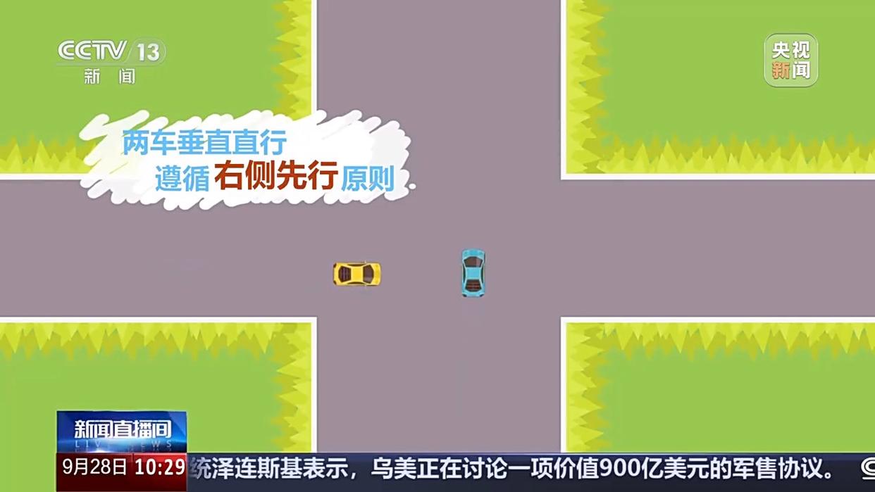 出行提示_无信号灯路口通行规则_国庆中秋假期交通安全风险