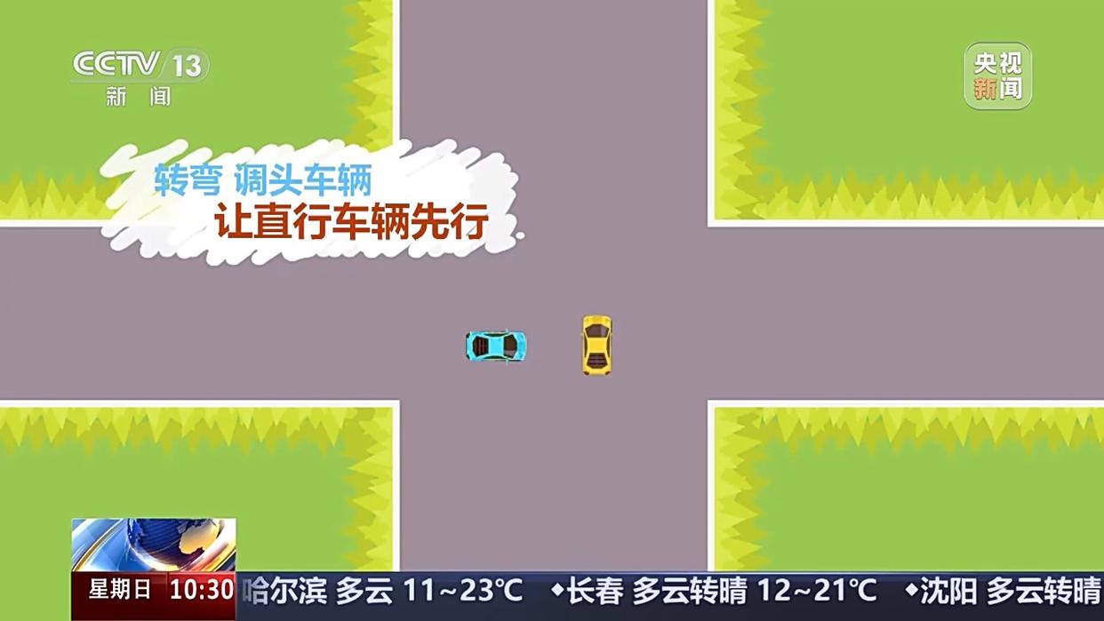 出行提示_国庆中秋假期交通安全风险_无信号灯路口通行规则