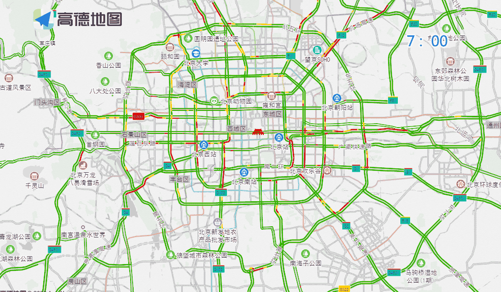 工作日早晚高峰交通压力_出行提示_周末大型活动交通预测