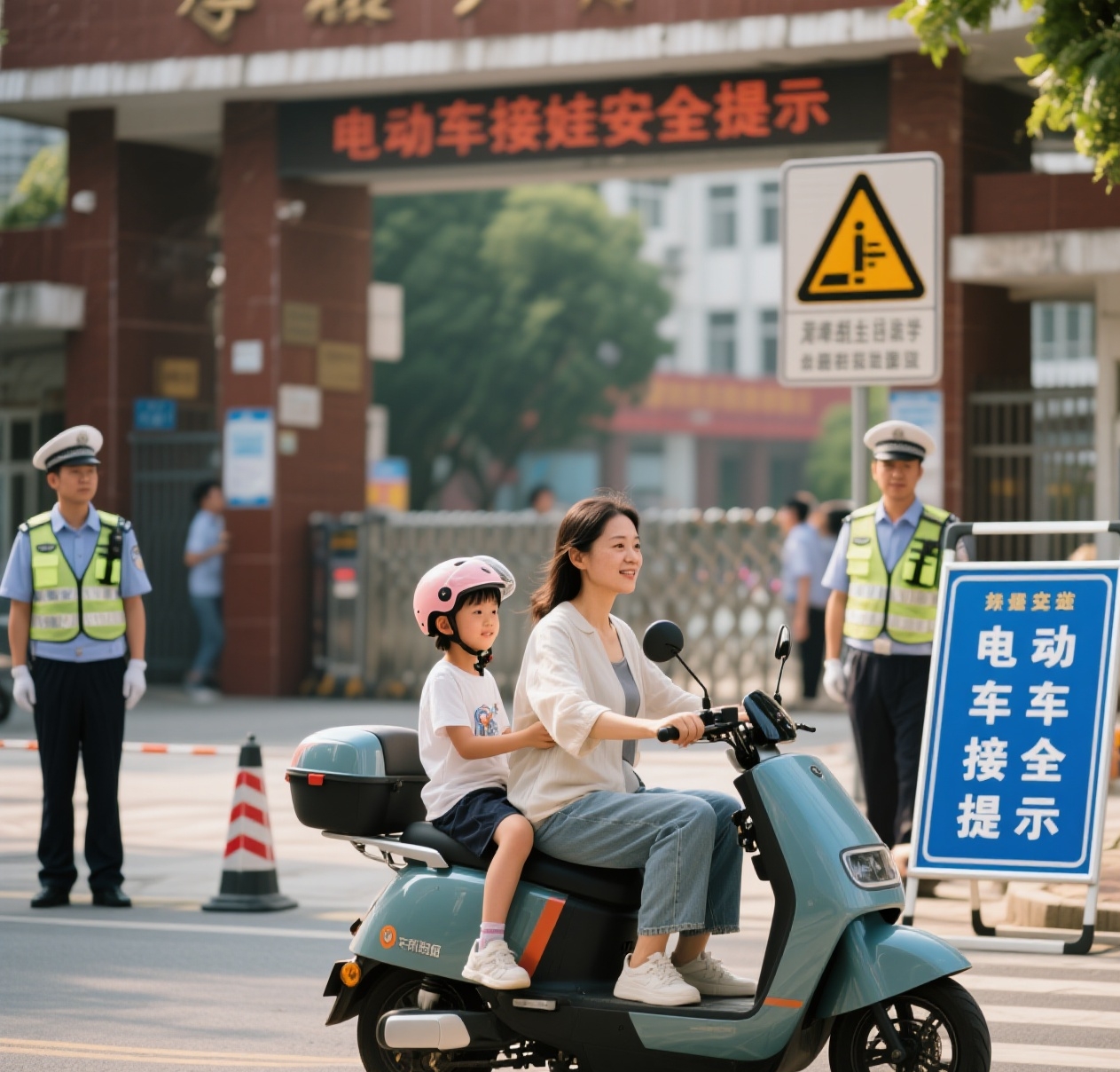 电动车接娃交警严查升级_3类车禁行接娃_禁行