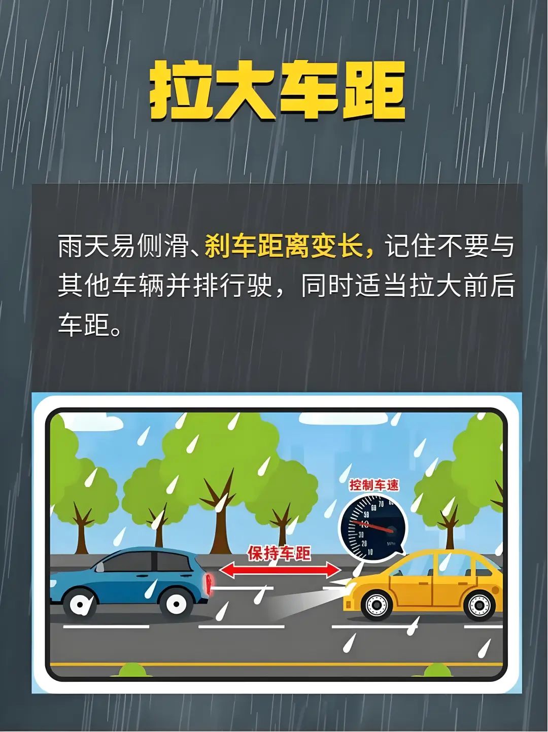出行提示_雨天行车安全提示_雨中行车注意事项