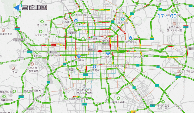 工作日早晚高峰交通压力_出行提示_早高峰城区主要道路车流量