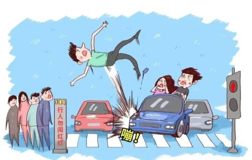 出行提示_过马路遵守信号灯_步行安全5要