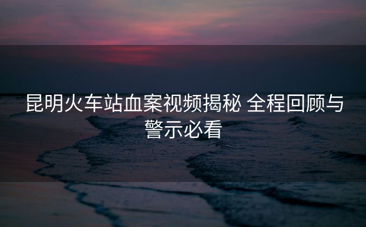 昆明火车站血案视频揭秘 全程回顾与警示必看