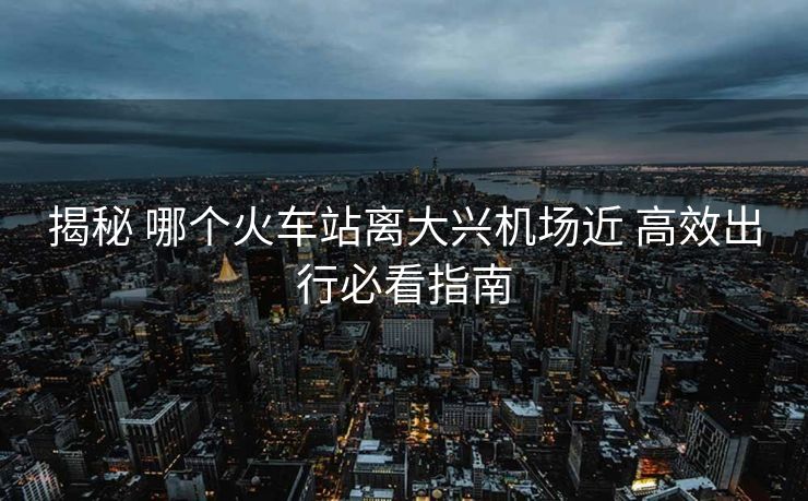 揭秘 哪个火车站离大兴机场近 高效出行必看指南