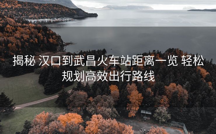 揭秘 汉口到武昌火车站距离一览 轻松规划高效出行路线 揭秘 汉口到武昌火车站距离一览 轻松规划高效出行路线
