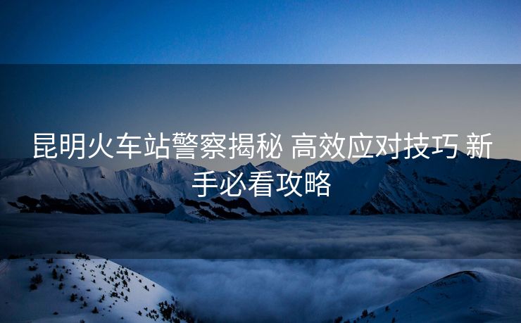 昆明火车站警察揭秘 高效应对技巧 新手必看攻略