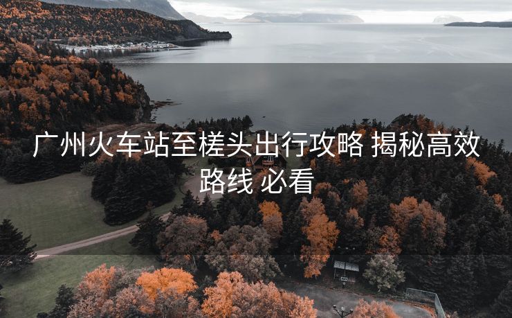 广州火车站至槎头出行攻略 揭秘高效路线 必看